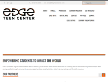 Tablet Screenshot of edgeteencenter.com